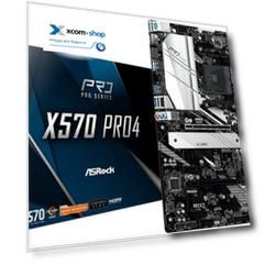 Материнская плата ATX ASRock X570 PRO4 (AM4,AMD X570,4*DDR4(4066),8*SATA 6G RAID,2*M.2,3*PCIE,7.1CH,Glan,12*USB3.2/Type-C/HDMI/DP)