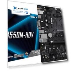 Материнская плата mATX ASRock B550M-HDV (AM4, AMD B550, 2*DDR4(4733+), 4*SATA 6G RAID, M.2, 2*PCIE, 7.1CH, Glan, 6*USB 3.2, D-SUB/DVI-D/HDMI) RTL