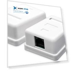 Розетка Atcom AT15253 UTP 8P8C RJ45 1порт накладная белая