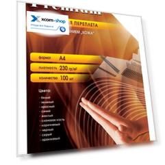 Обложка Office Kit СRA400230 для переплёта А4, картон, кожа, красная, 100 шт.