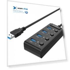 Концентратор USB 3.0 Orico W9PH4-BK