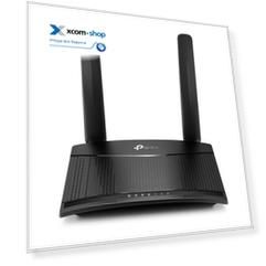 Роутер TP-LINK TL-MR100 Wi-Fi, встроенный 4G LTE cat4 модем, 150/50 Мбит/с, 1 порт WAN/LAN 100 Мбит/с с автоопределением, 2 съемные LTE антенны