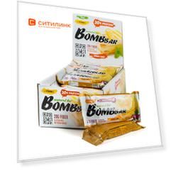 Набор батончиков протеин. Bombbar Natural Bar бат. 20х60гр лимонный торт (упак.:20шт)