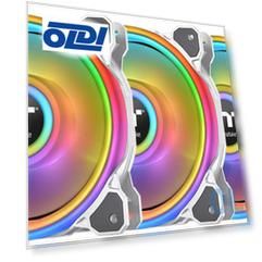 Fan Tt Premium Riing Quad 12 RGB White (3 Pack) [CL-F100-PL12SW-A] / PWM / LED