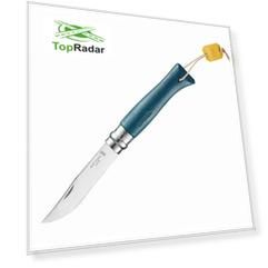 Нож Opinel №8, нержавеющая сталь, синий, лимитированная (+ Антисептик-спрей для рук в подарок!)