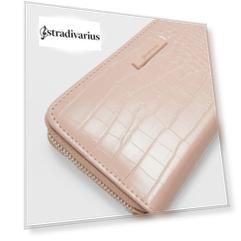 Stradivarius Кошелек С Тиснением И Молнией Женская Коллекция Цвет Розового Макияжа 103