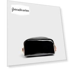 Stradivarius Лакированная Косметичка Женская Коллекция Черный 103