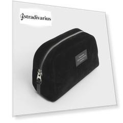 Stradivarius Бархатная Косметичка Женская Коллекция Черный 103