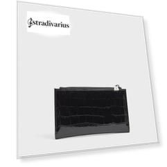 Stradivarius Базовый Лакированный Кошелек Женская Коллекция Черный 103