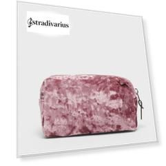 Stradivarius Косметичка Из Бархата Женская Коллекция Цвет Розового Макияжа 103
