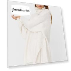 Stradivarius Свитер Оверсайз С Высоким Воротником Женская Коллекция Multicolor M