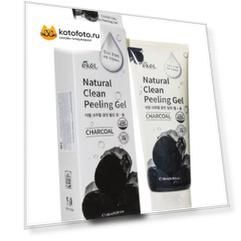 EKEL Пилинг-скатка с древесным углем Natural Clean peeling gel Charcoal, 180мл