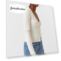 Stradivarius Кардиган С Пуговицами Цвет Небеленого Полотна S