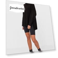 Stradivarius Свитер Оверсайз С Высоким Воротником Черный S