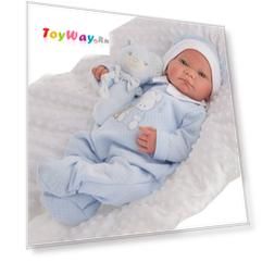 Кукла Реборн – Младенец Виктория в голубом, 40 см