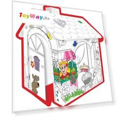 Игровой картонный домик-раскраска