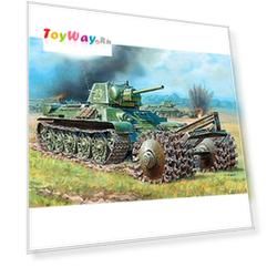 Модель для склеивания - Танк Т-34/76 с минным тралом