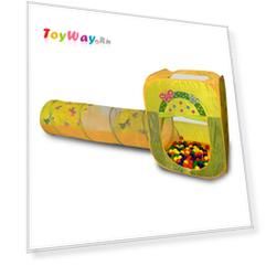 Игровой домик квадратный с туннелем и 100 шариками CBH-23, цветной