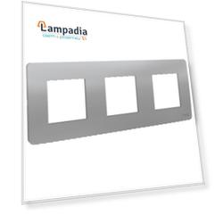 NU200630 Рамка Unica Studio Алюминий 3-постовая Schneider Electric
