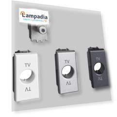 H4202F Axolute. Розетка SAT с разьемом типа F. Резьбовое соединение. 1 модуль. Поставляется в комплекте с лицевыми панелями цветов "Белый", "Алюминий", "Антрацит". Bticino