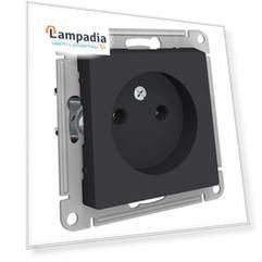 ATN001041 Atlasdesign Розетка без заземления, 16А, механизм, Карбон Schneider Electric