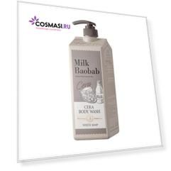 гель для душа с керамидами, с ароматом белого мыла milkbaobab cera body wash white soap