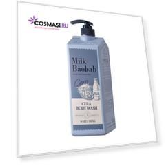 гель для душа с керамидами, с ароматом белого мускуса milkbaobab cera body wash white musk