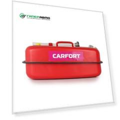 Канистра стальная Carfort, горизонтальная, оцинкованная, горловина с навинчивающейся крышкой и перепускным клапаном, 20л, арт. FT-5020