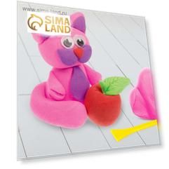Игрушка из массы для лепки «Кошечка» + глазки, стека