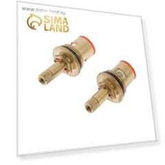 Кран-букса LuazonAqua LA56, резьба 1/2", керамика, 20 шлицов, латунь