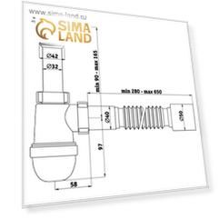 Сифон "АНИ Пласт" Варяг C5010, 1 1/2" х 40 мм, с гофрированной трубой 40 x 50 мм