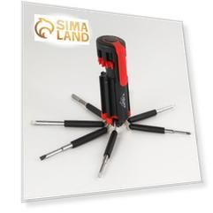 Фонарь многофункциональный, мультитул 8 в 1 "Мастер К", 8 в 1, 6 LED, 3 Вт, 12 х 4 см, 3 ААА