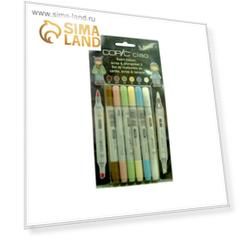 Маркер худож набор Copic  5цв Ciao Scrap & Stamp Set 2 (2ст:кисть/скош)+мультилайнер, блис