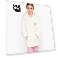 Халат с капюшоном из флисовой ткани, 3-12 лет