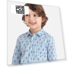 Рубашка с рисунком кактус, 3-12 лет