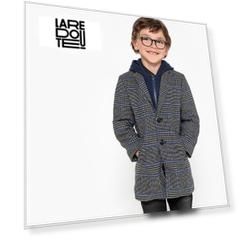 Пальто в клетку с капюшоном, 3-12 лет