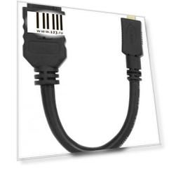 Кабель HDMI 0.15м CBR CB 235 круглый черный