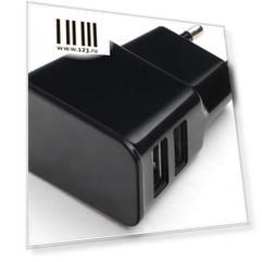 Сетевое зарядное устройство Cablexpert MP3A-PC-12 2 х USB 2.1A черный