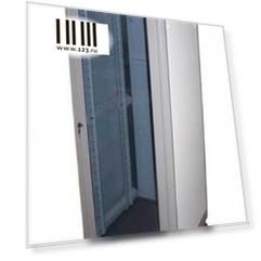 Шкаф напольный 42U Lanmaster TWT-CBE-42U-6X8 600x800mm дверь стекло серый