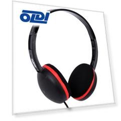 Наушники (гарнитура) OLTO VS-10 Black Проводные / Накладные с микрофоном / Черно-Красные / 20 Гц - 20 кГц / Двухстороннее / Mini-jack / 3.5 мм