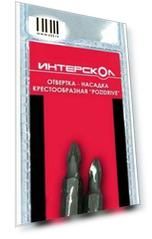 Отвертка-насадка Интерскол крестообразная Pozidriv PZ2 25мм 2шт 0400  002