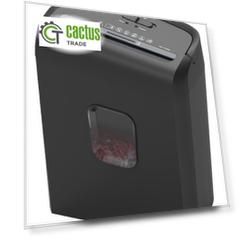 Шредер Cactus CS-SH-6-13-4X12 (секр.P-4); фрагменты 4х12мм; одновременная загрузка листов 13; объем 13 лтр.; переработка: скрепки, скобы, пл.карты