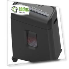 Шредер Cactus CS-SH-10-15-4X12 (секр.P-4); фрагменты 4х35мм; одновременная загрузка листов 10; объем 15лтр.; переработка: скрепки, скобы, пл.карты