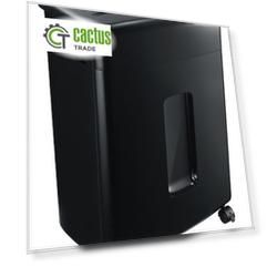 Шредер Cactus CS-SH-16-25-4X12 (секр.P-4); фрагменты 4х12мм; одновременная загрузка листов 16; объем 25лтр.; переработка: скрепки, скобы, пл.карты, CD
