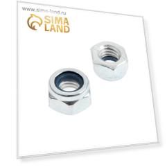 Гайка "ЗУБР", DIN 985 с нейлоновым кольцом, кл. пр.8 , цинк, M6, 16 шт.