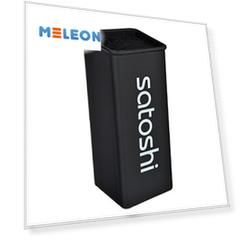 Подставка для ножей с полипропиленовыми разделителями Satoshi, 10х10х22,5см, квадрат, soft-touch, черный