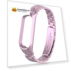 Ремешок Bruno для Xiaomi Mi Band 5 Metallico Lavender 5209