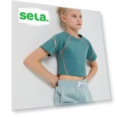 Спортивная футболка для девочек (зеленый, XS (146-152))