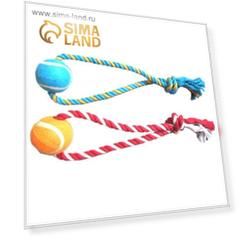 Игрушка Fauna INT "Мяч на веревке", для собак, 37см