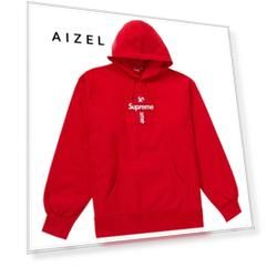Худи Supreme Cross Box Logo Hooded Sweatshirt Heather Red